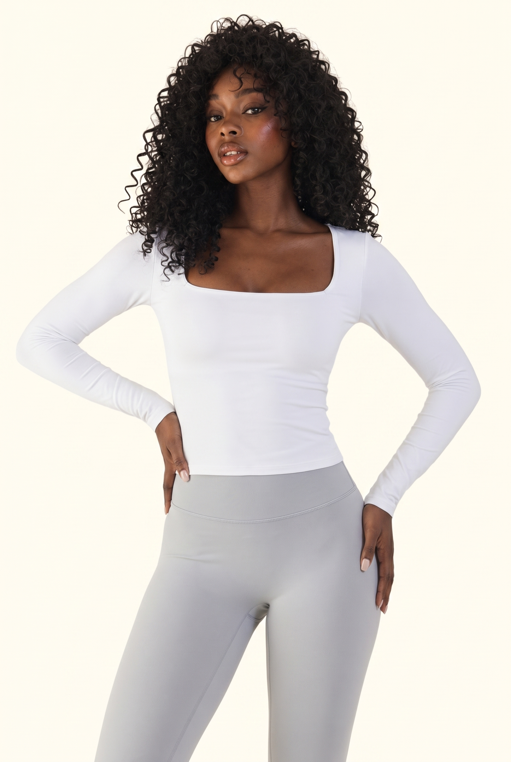 Sculpt  Square Neck Long Sleeve Training Top