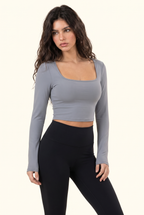 Sculpt  Square Neck Long Sleeve Training Top