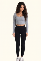 Sculpt  Square Neck Long Sleeve Training Top