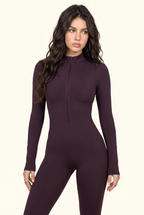 Sleek Contour Half-Zip Long Sleeve Active Onesie