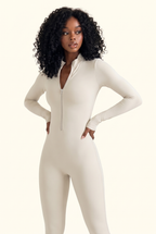 Sleek Contour Half-Zip Long Sleeve Active Onesie