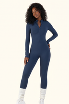 Sleek Contour Half-Zip Long Sleeve Active Onesie
