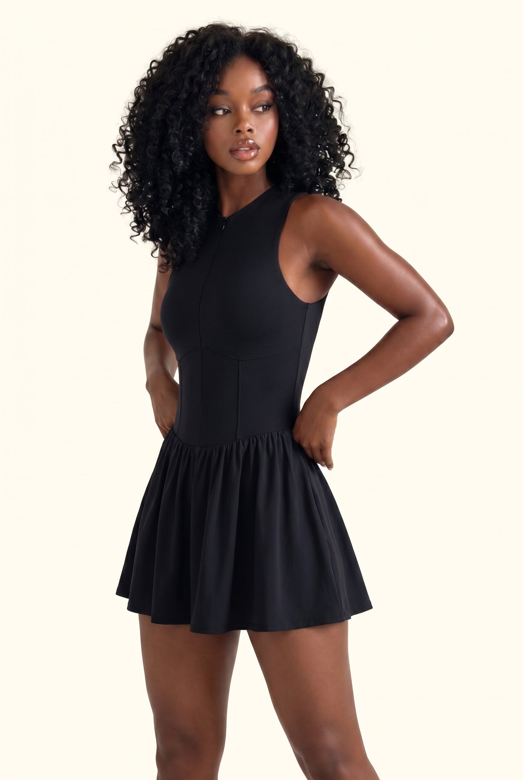 Zip Front Sculpt Fit Studio Active Dress