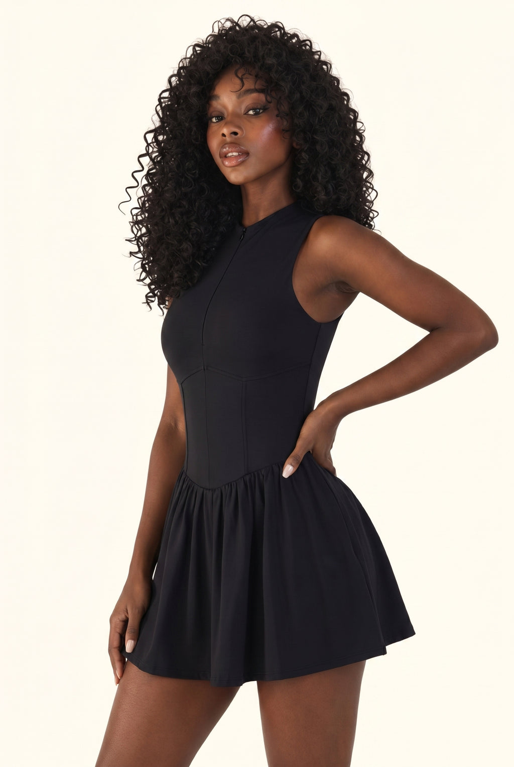 Zip Front Sculpt Fit Studio Active Dress
