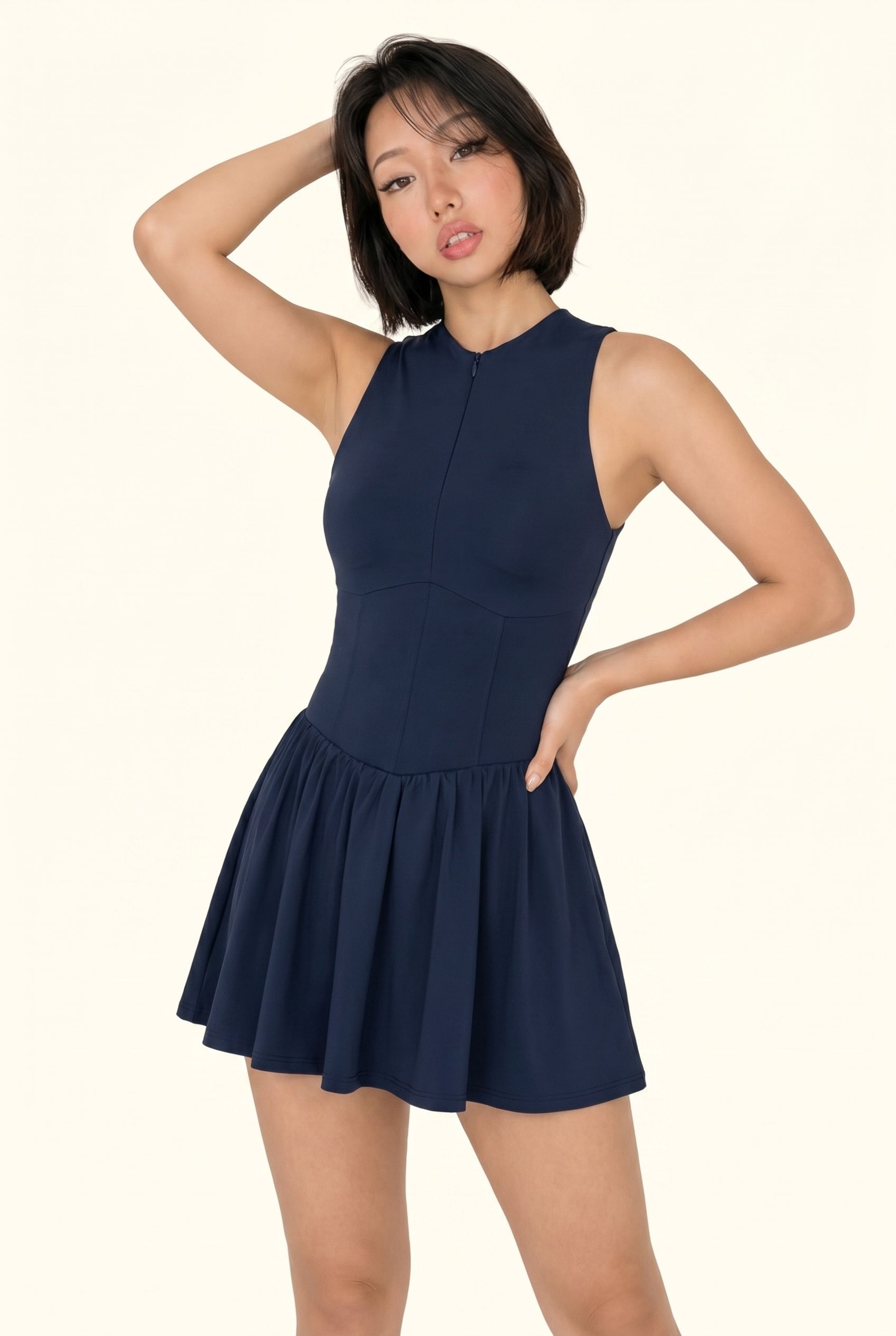 Zip Front Sculpt Fit Studio Active Dress