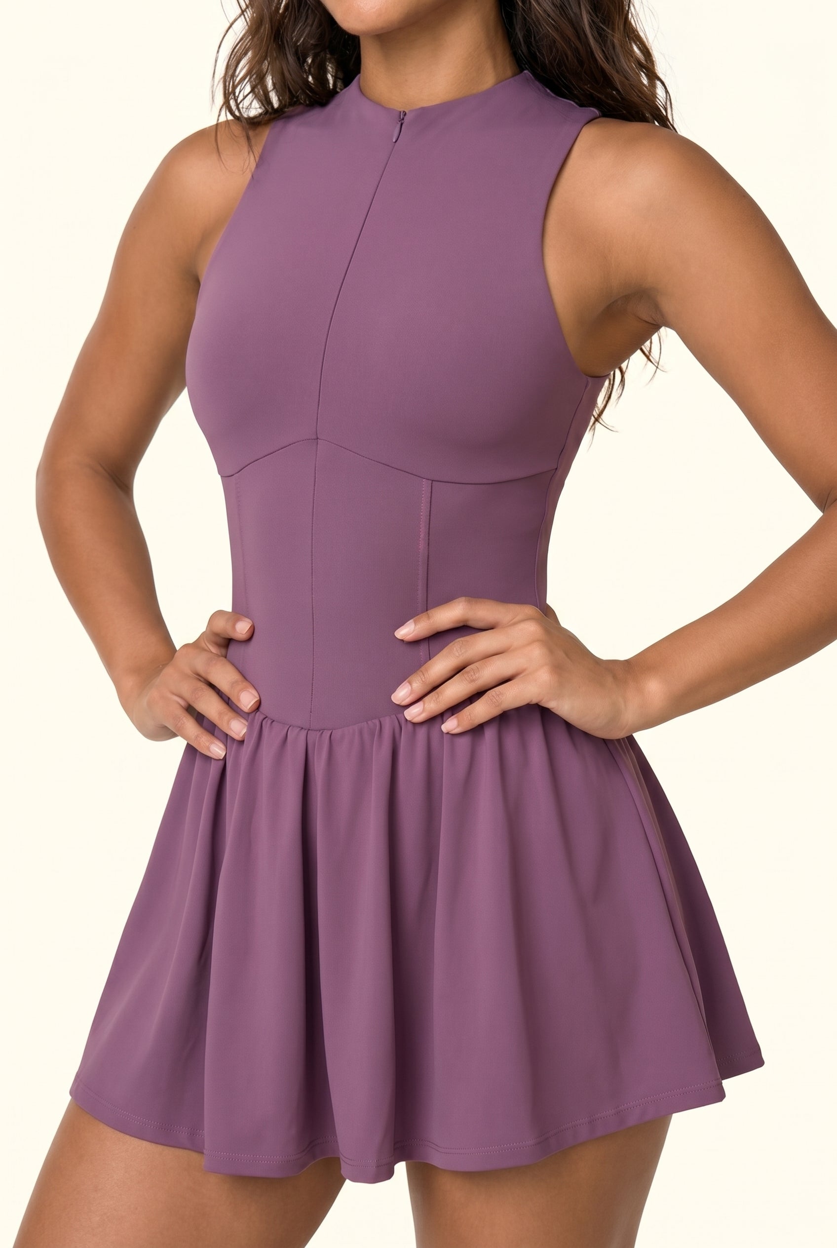 Zip Front Sculpt Fit Studio Active Dress