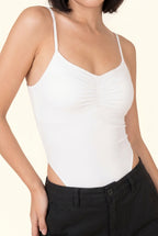 Skinny Ruched Front Studio Bodysuit