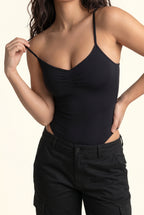 Skinny Ruched Front Studio Bodysuit