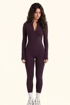 Sleek Contour Half-Zip Long Sleeve Active Onesie