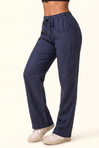 Luxe Woven Wide Leg Drawstring Pant