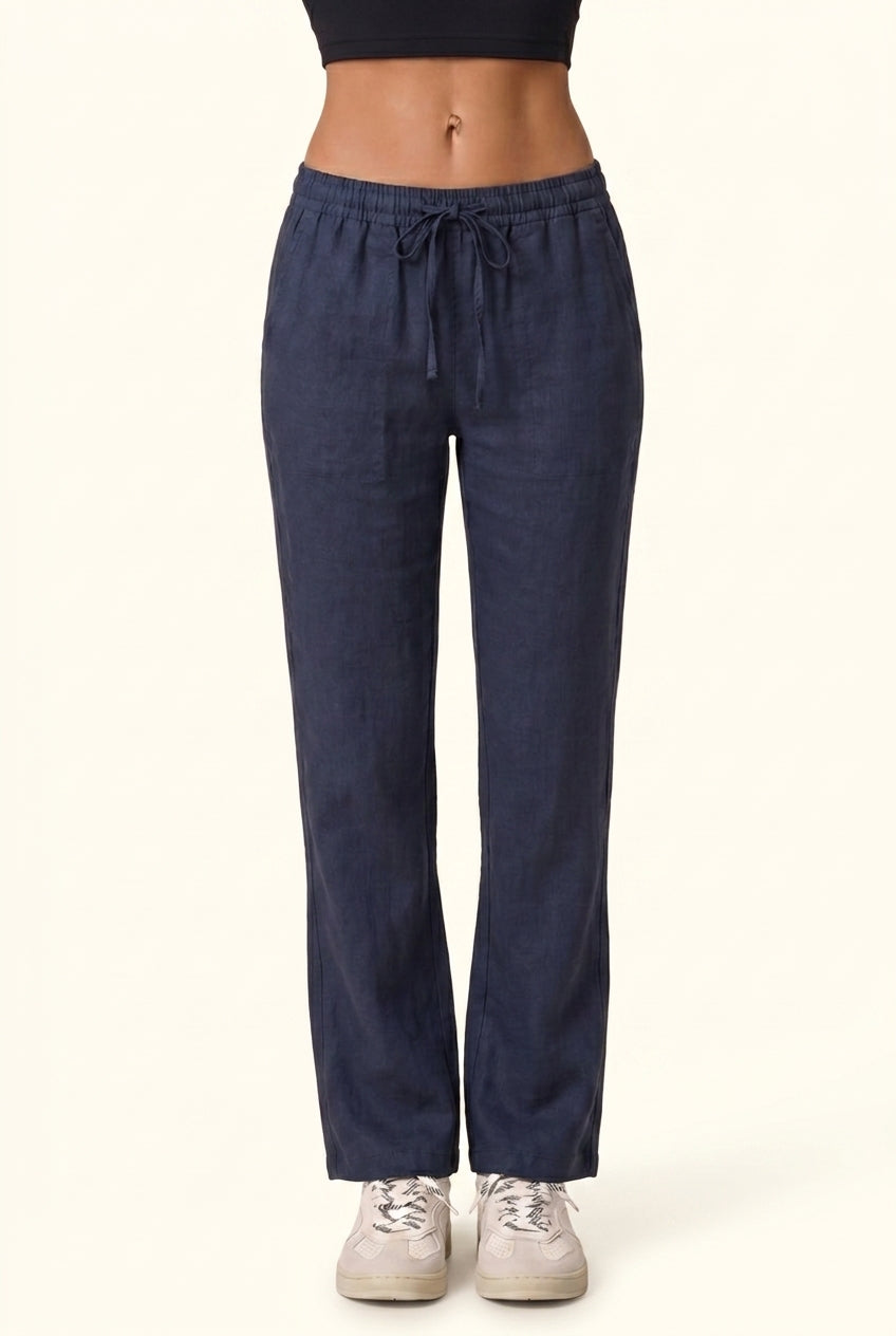 Luxe Woven Wide Leg Drawstring Pant