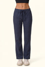 Luxe Woven Wide Leg Drawstring Pant
