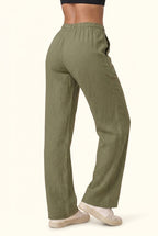 Luxe Woven Wide Leg Drawstring Pant