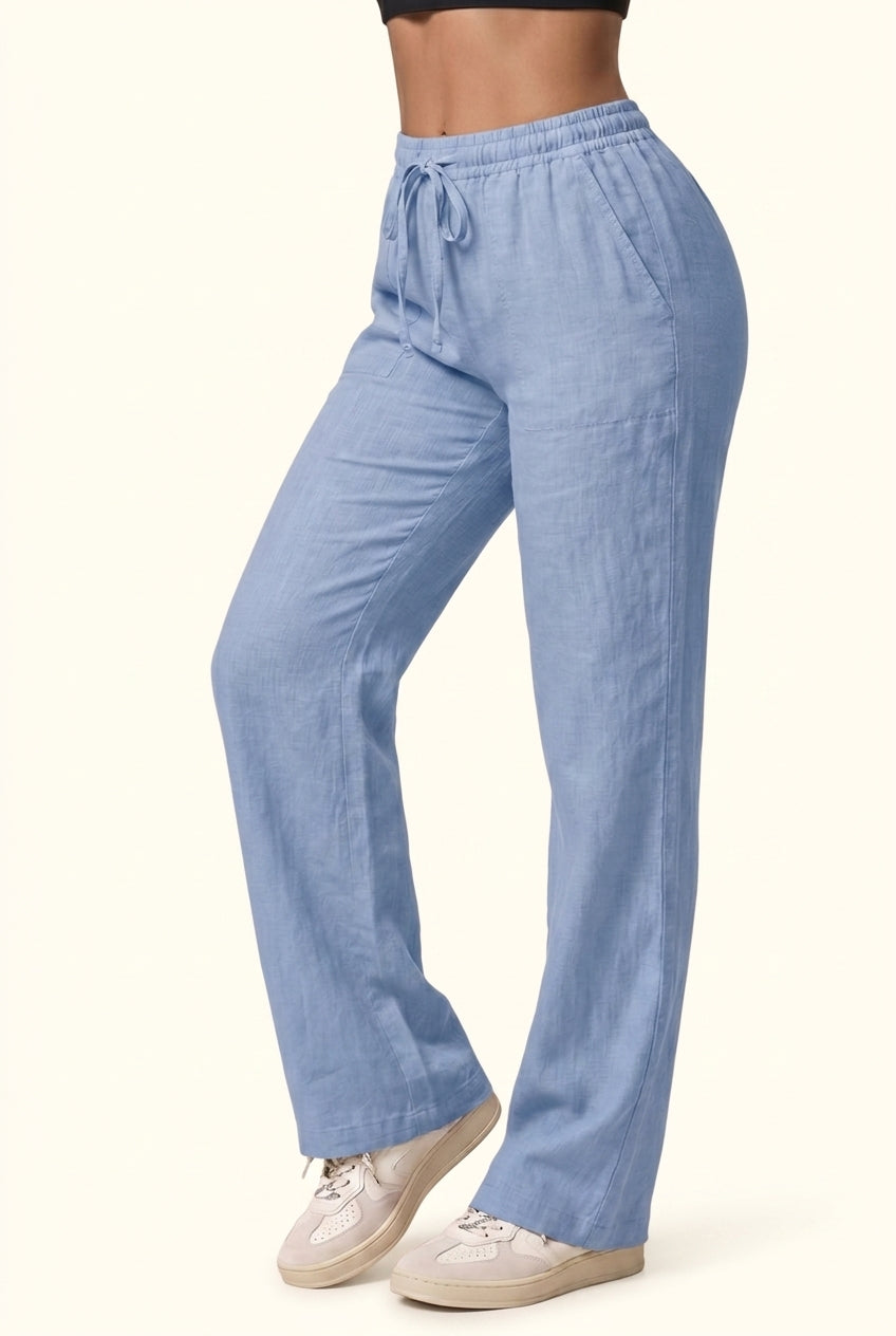Luxe Woven Wide Leg Drawstring Pant