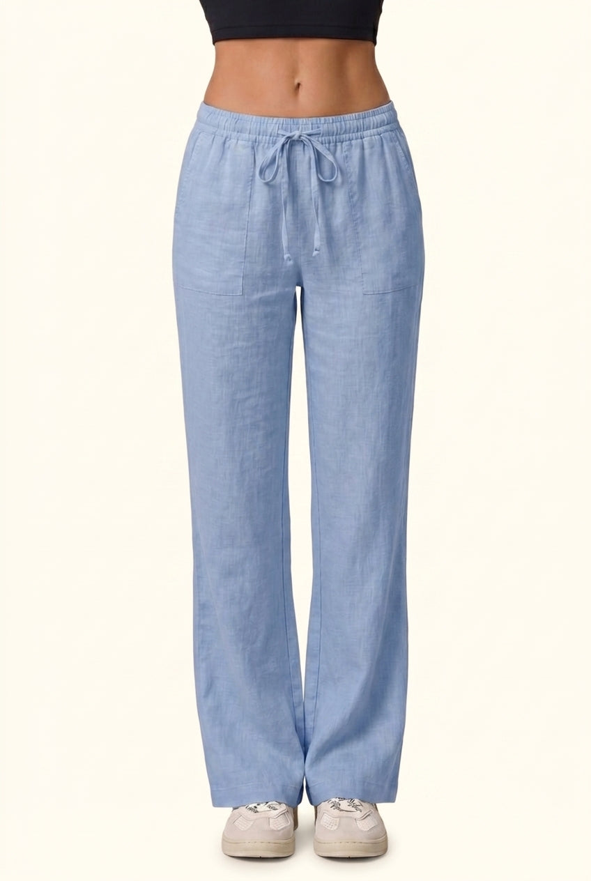 Luxe Woven Wide Leg Drawstring Pant