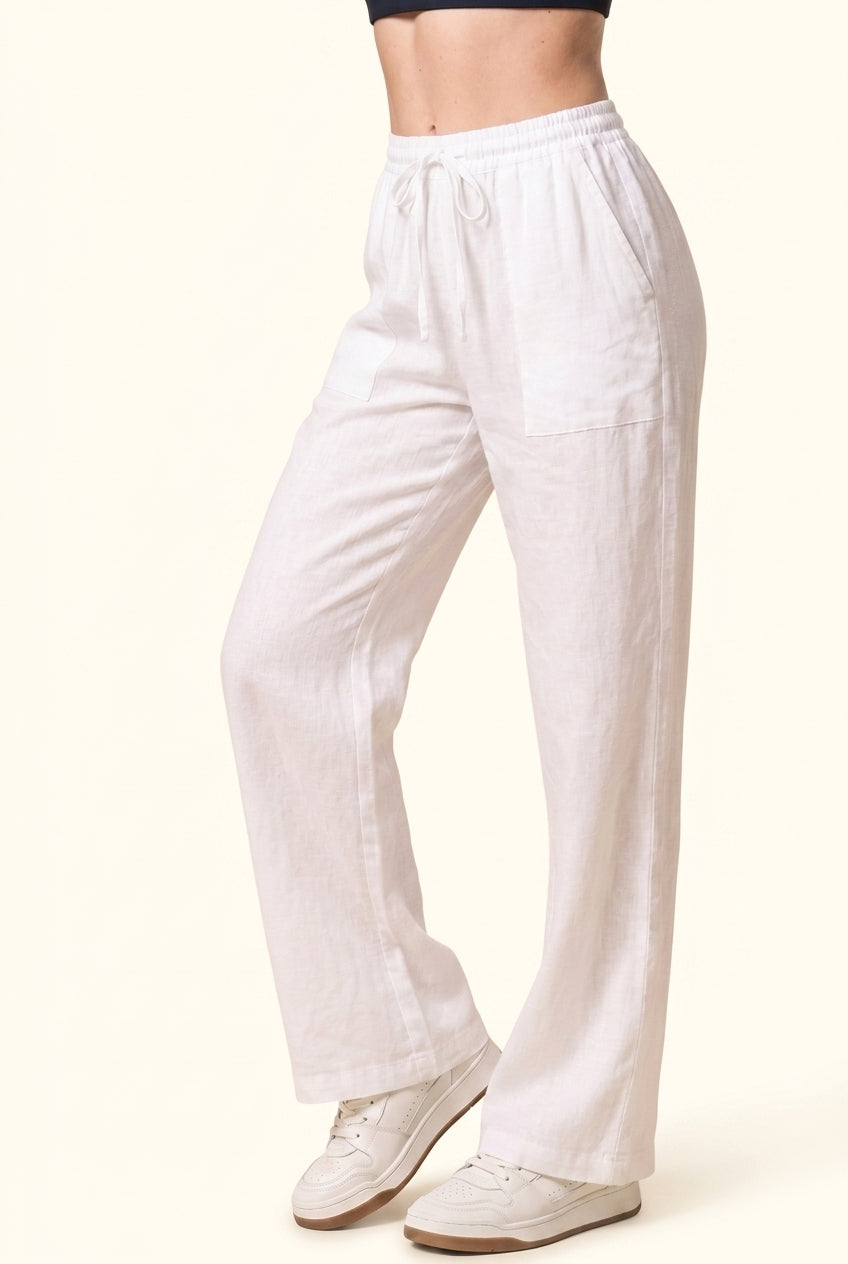 Luxe Woven Wide Leg Drawstring Pant