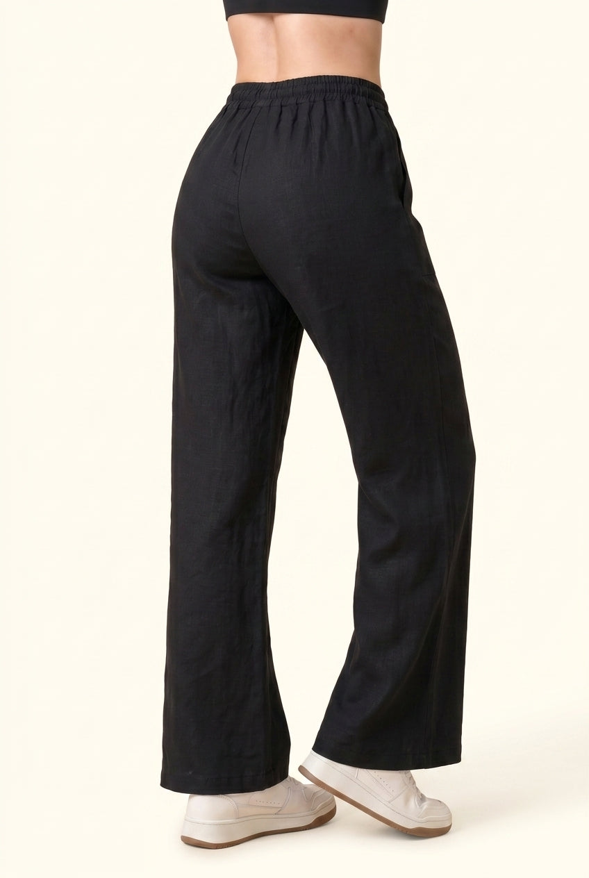 Luxe Woven Wide Leg Drawstring Pant