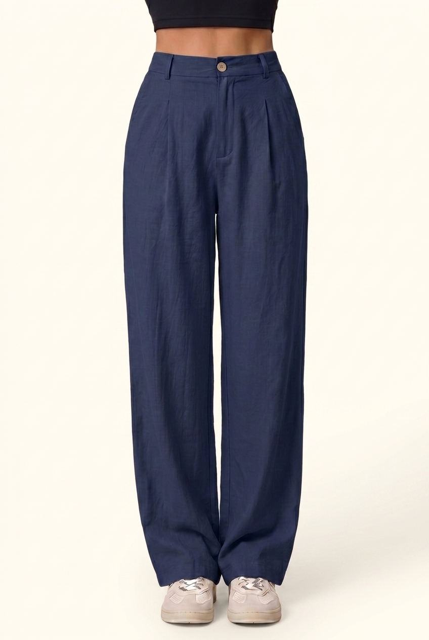 High Rise Fluid Wide-Leg Pant