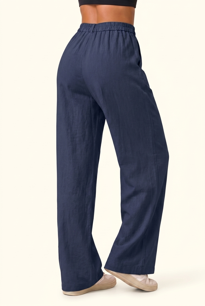 High Rise Fluid Wide-Leg Pant
