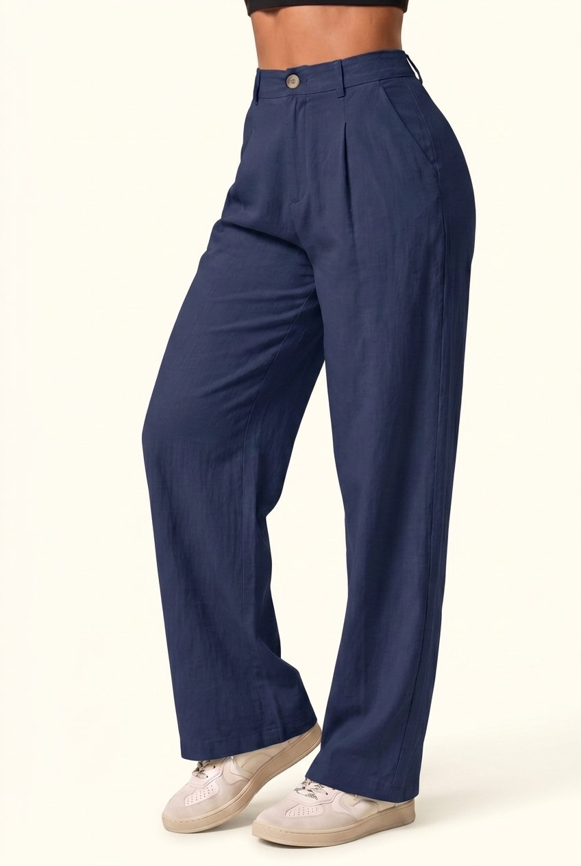 High Rise Fluid Wide-Leg Pant