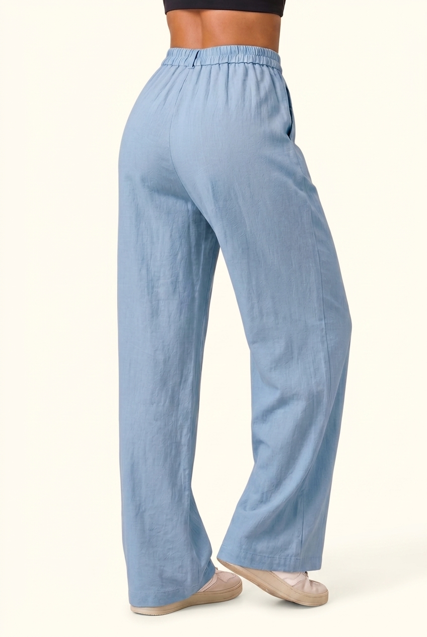 High Rise Fluid Wide-Leg Pant