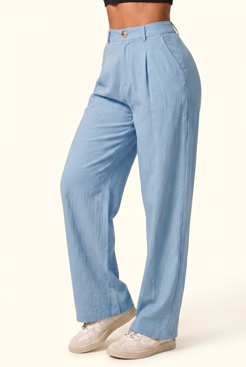 High Rise Fluid Wide-Leg Pant