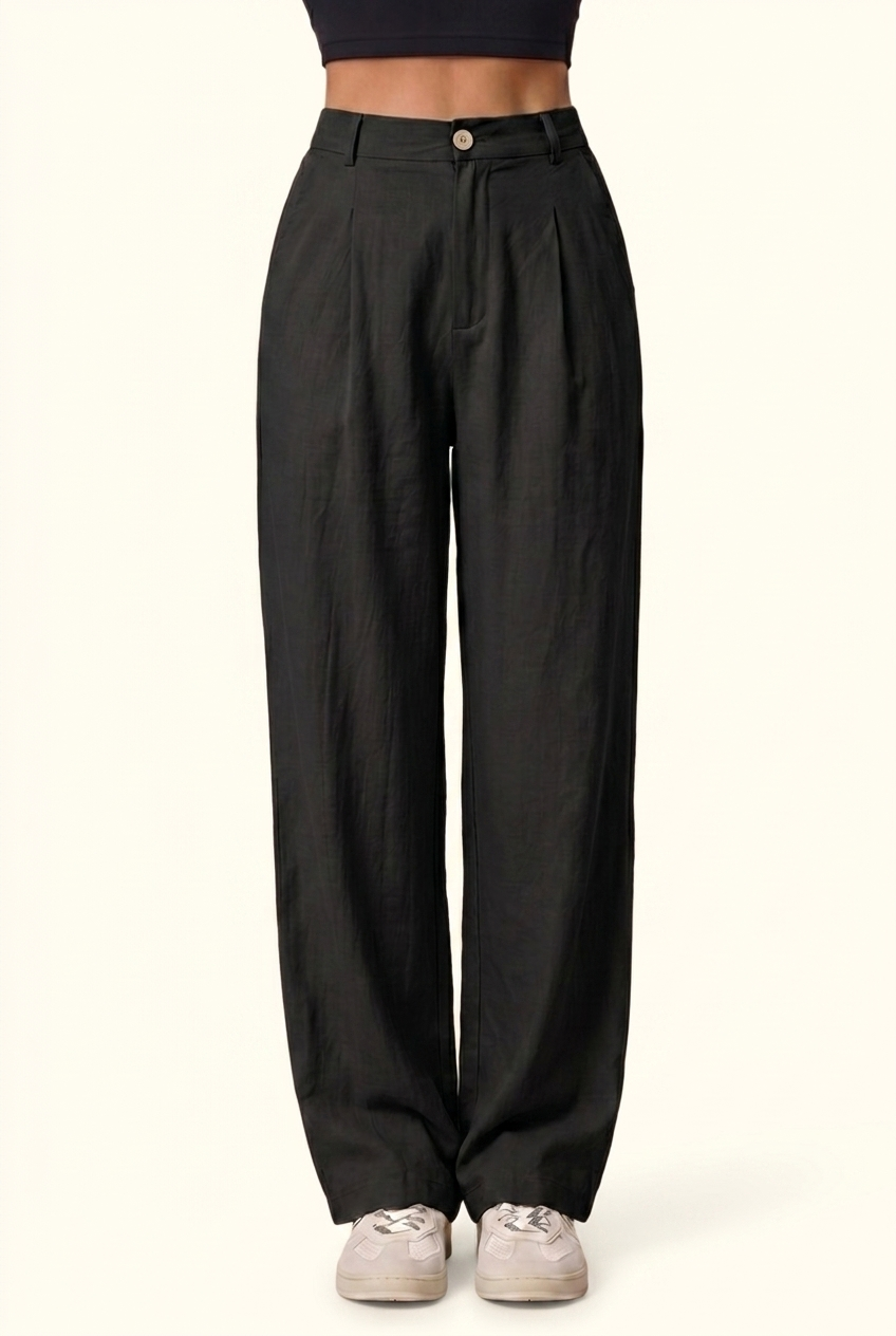 High Rise Fluid Wide-Leg Pant