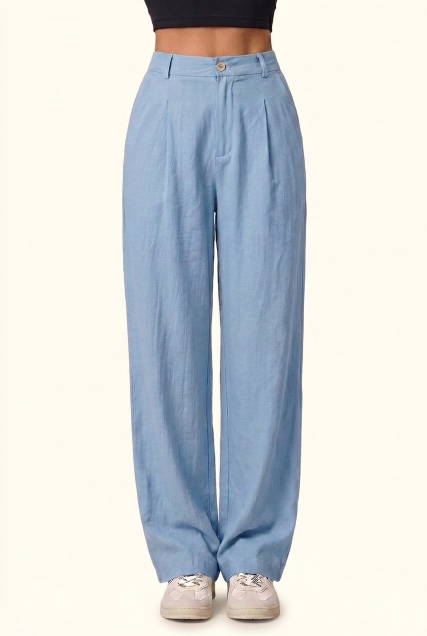 High Rise Fluid Wide-Leg Pant