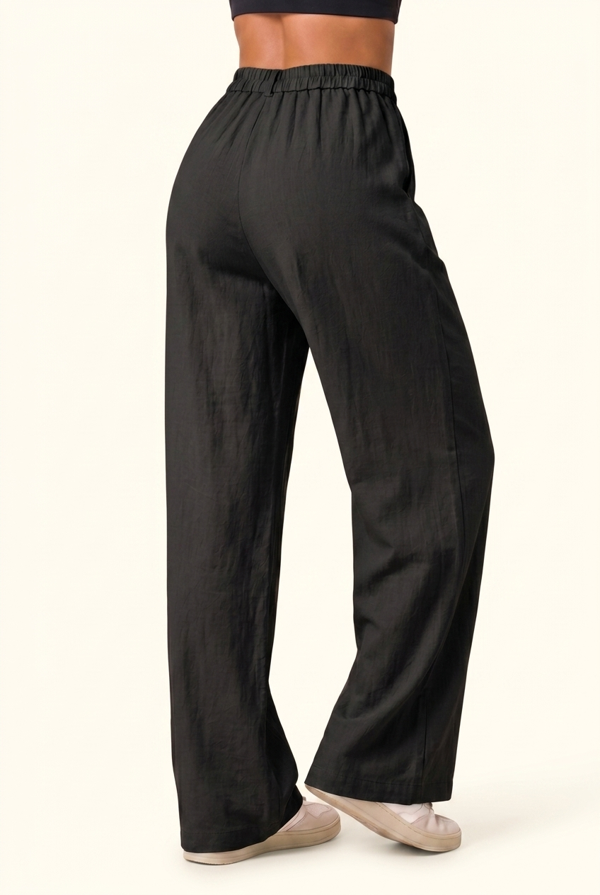 High Rise Fluid Wide-Leg Pant