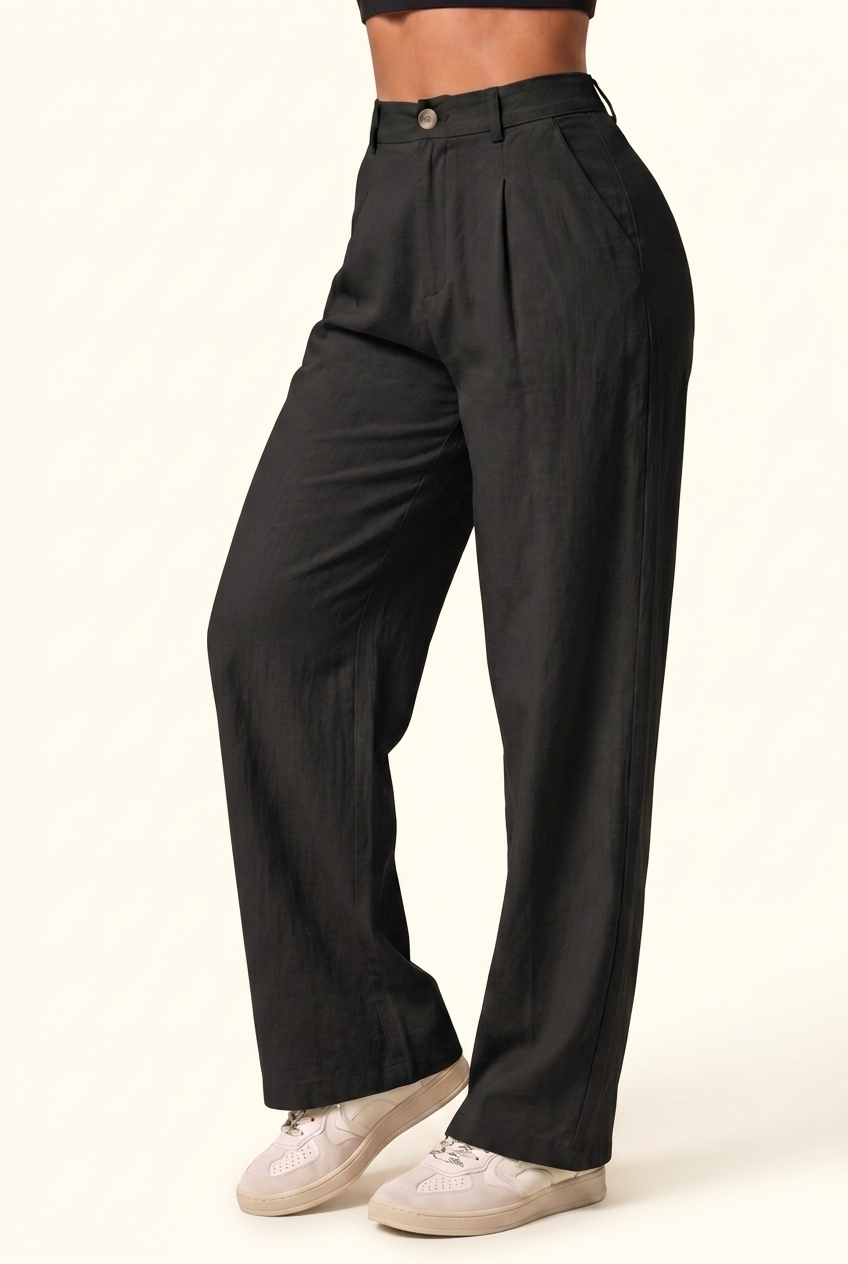 High Rise Fluid Wide-Leg Pant