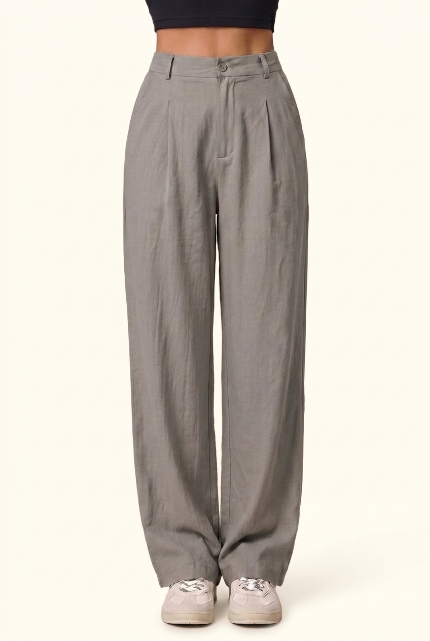 High Rise Fluid Wide-Leg Pant