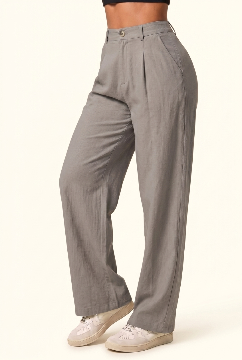 High Rise Fluid Wide-Leg Pant