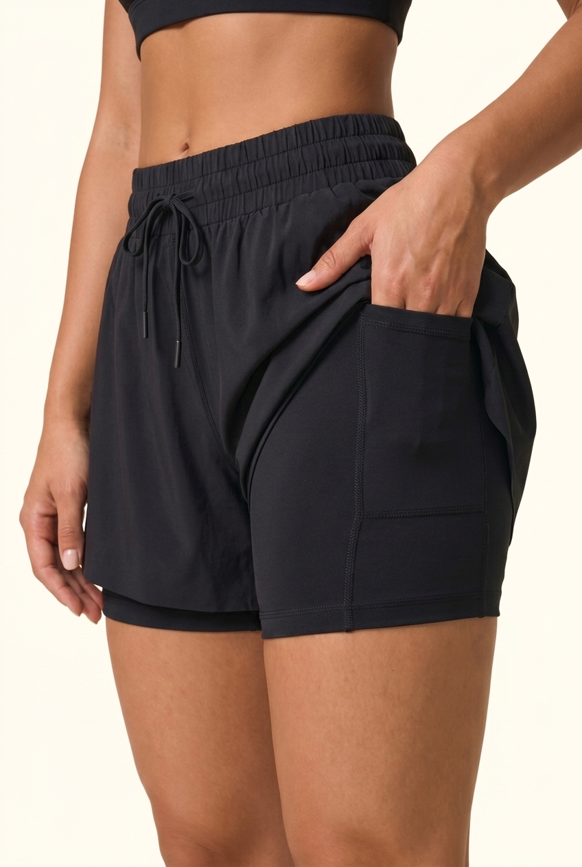 Layered Performance Running Short