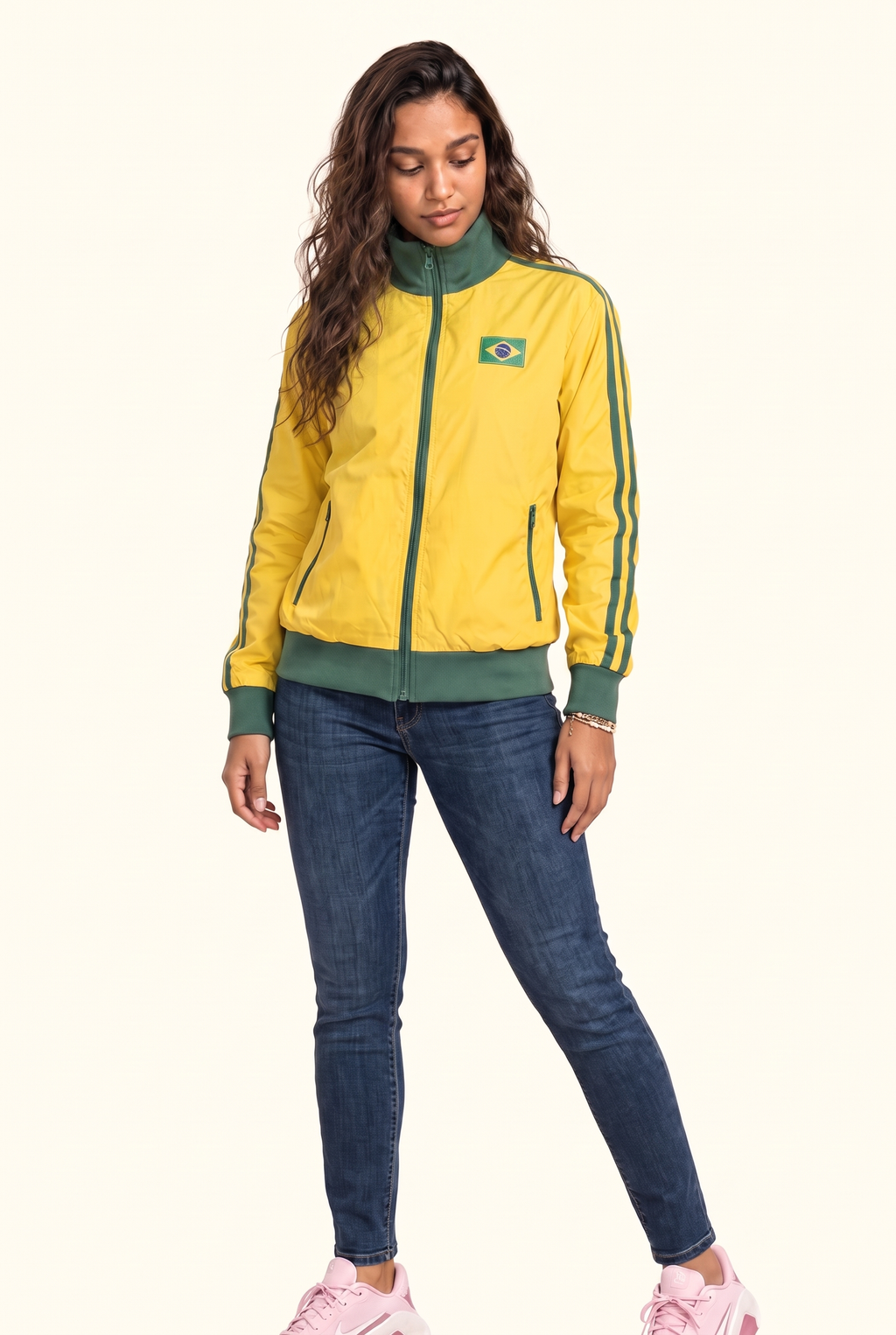 Brazilian Stripe Zip Track Jacket