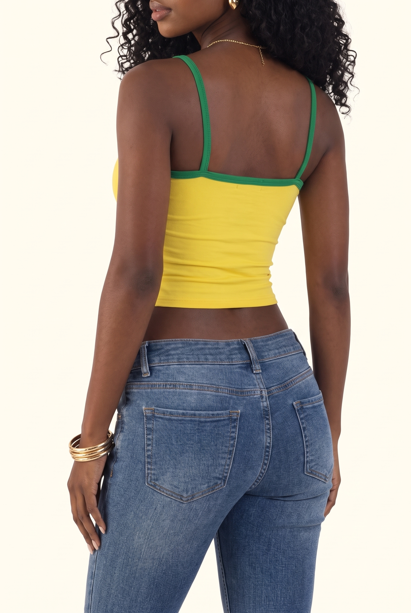 Brazil Graphic Contrast Trim Cami Top